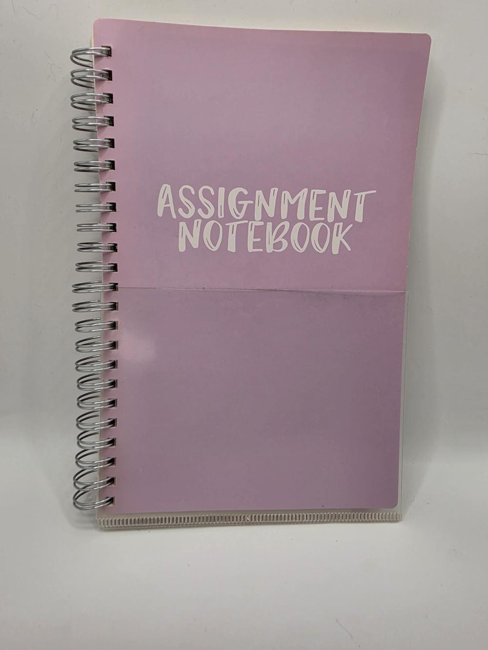 Pep Rally Purple White Lined Spiral Assignment Notebook - Softcover Organizer